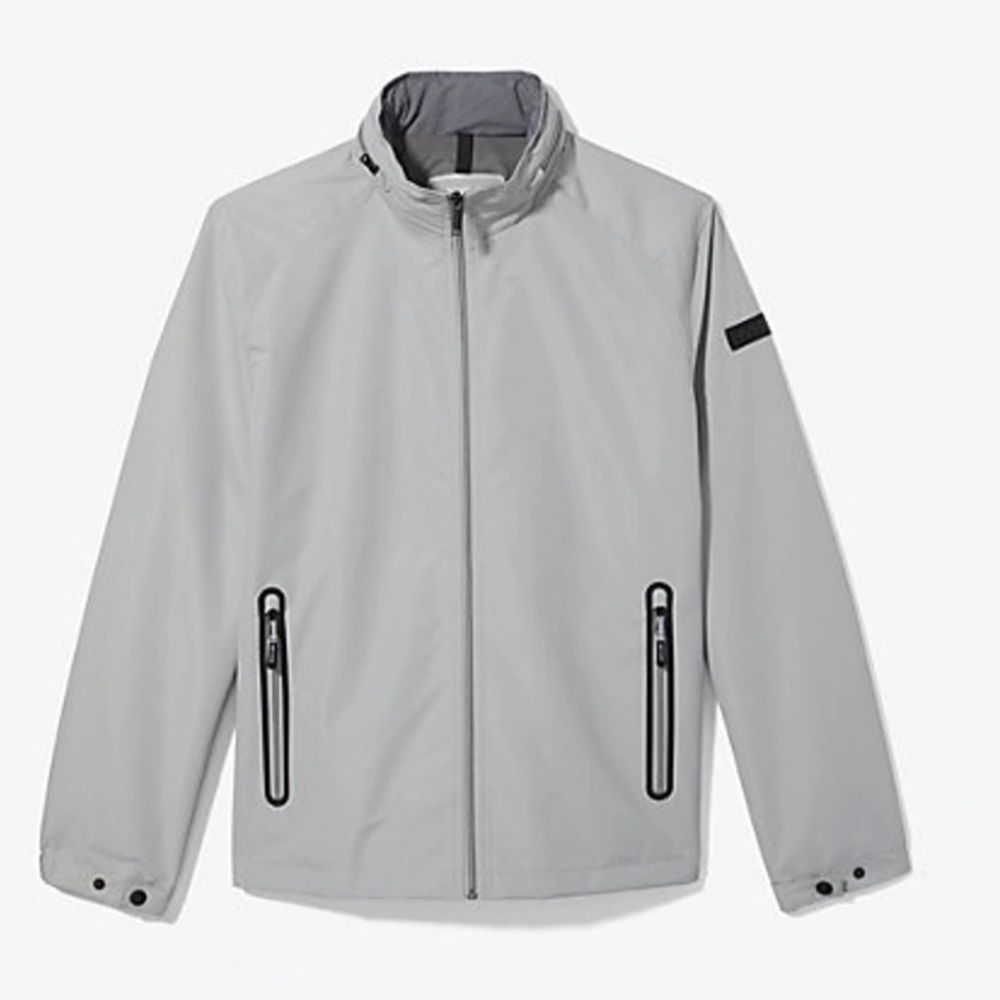 MICHAEL KORS Men’s Shell Jacket Size Medium Gray Slate MC26830 NWT AUTHENTIC NEW - Picture 1 of 9